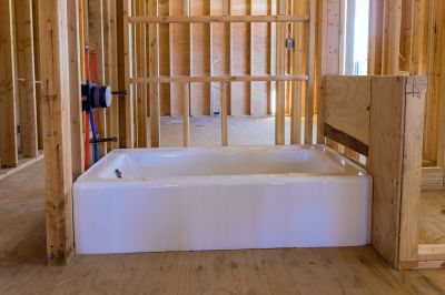 Finished Bathtub with Accessories